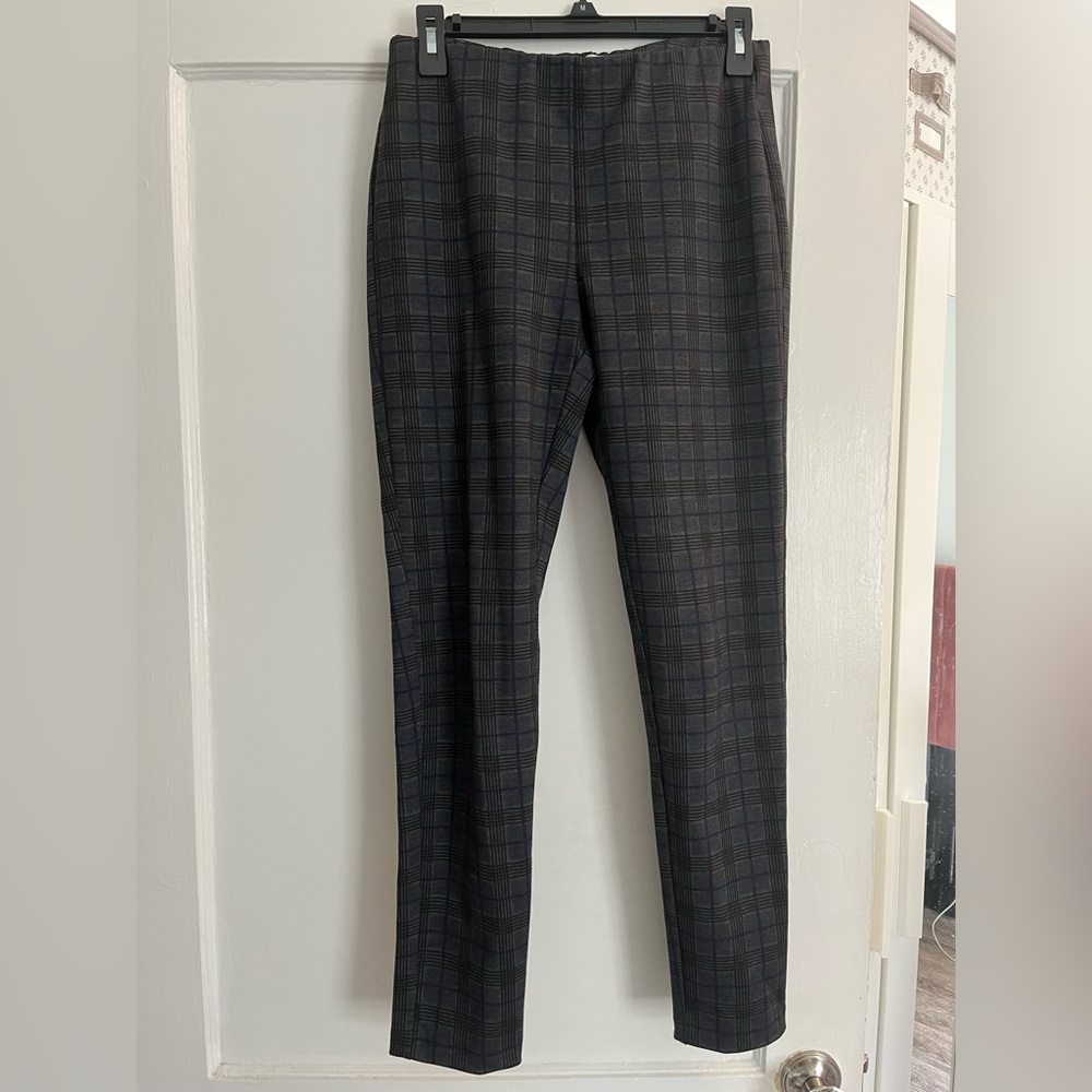 Checked Skinny Leg Pants